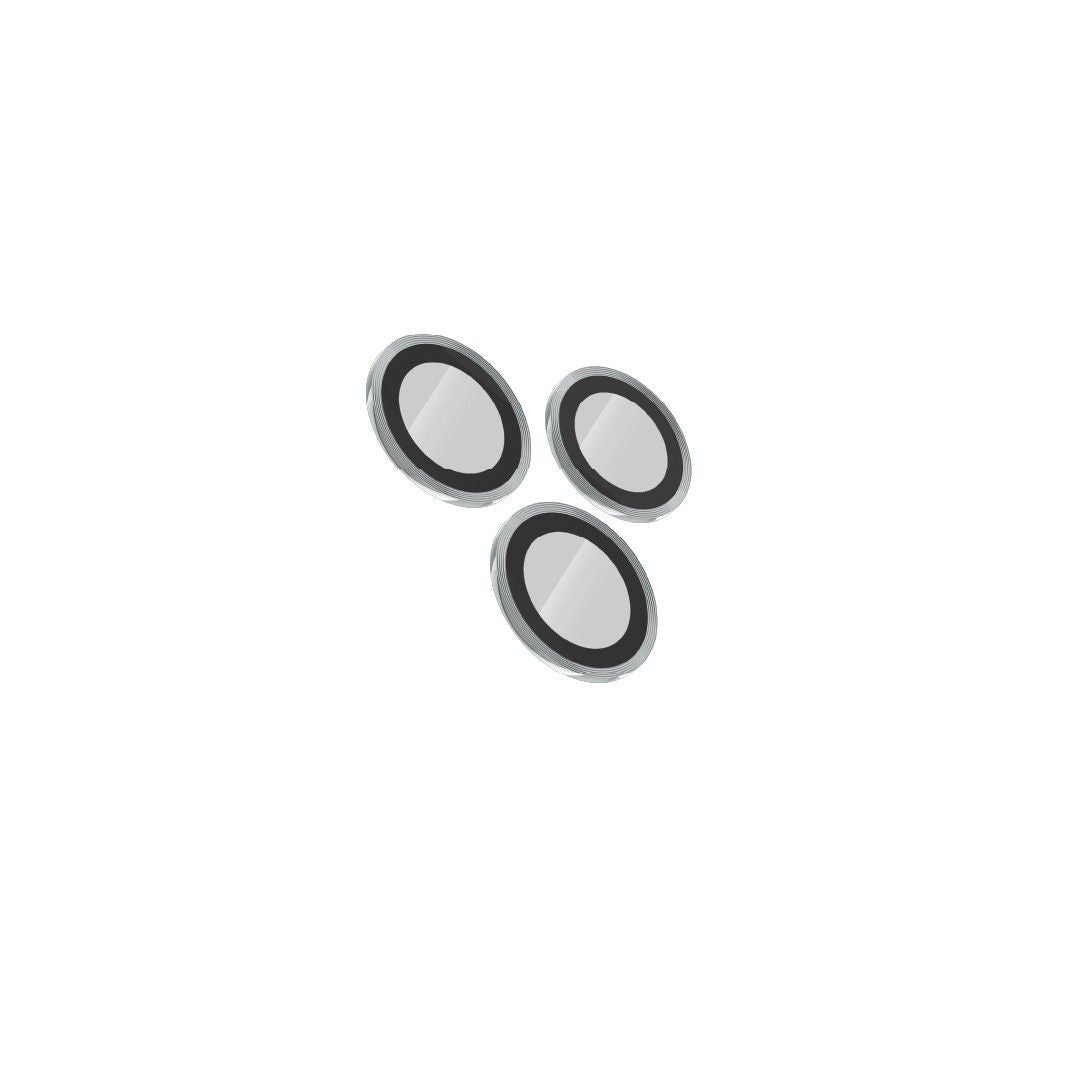 Levelo Lucent Trio Lens Protector For iPhone 13 Pro &  13 Pro Max, Silver