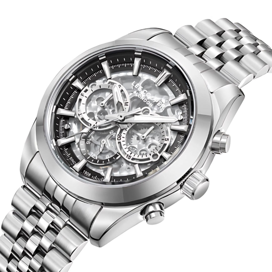 Lee Cooper Men's Automatic Black Dial Watch, LC08176.350