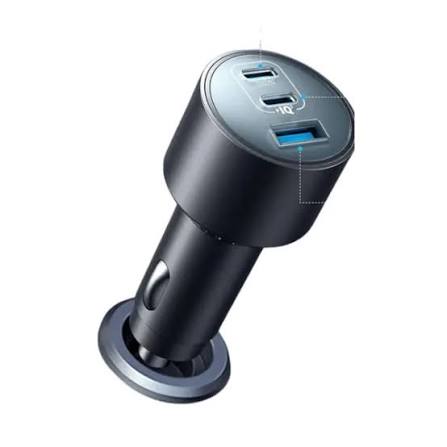 Anker Nano Car Charger 167.5W 3 Ports with Cable - Black