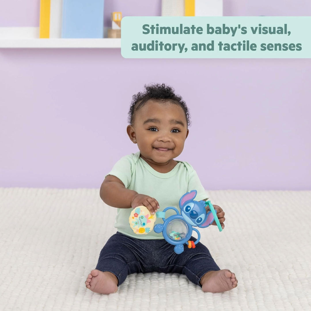 Bright Starts Disney Baby Lilo & Stitch Stitch Tummy Tumble Activity Toy (14 x 26.9cm), 0 months+
