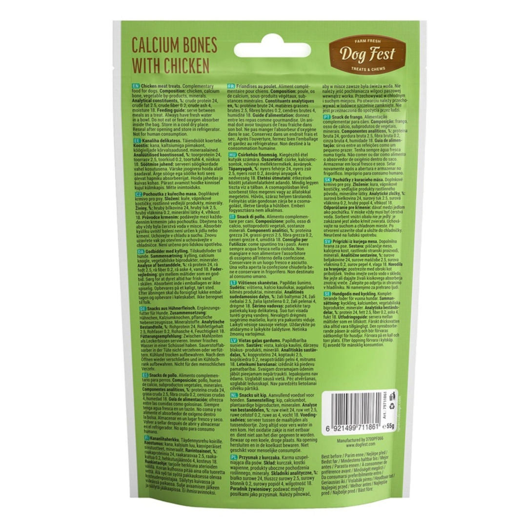Dog Fest Calcium Bones With Chicken For Mini Dogs, 55gm