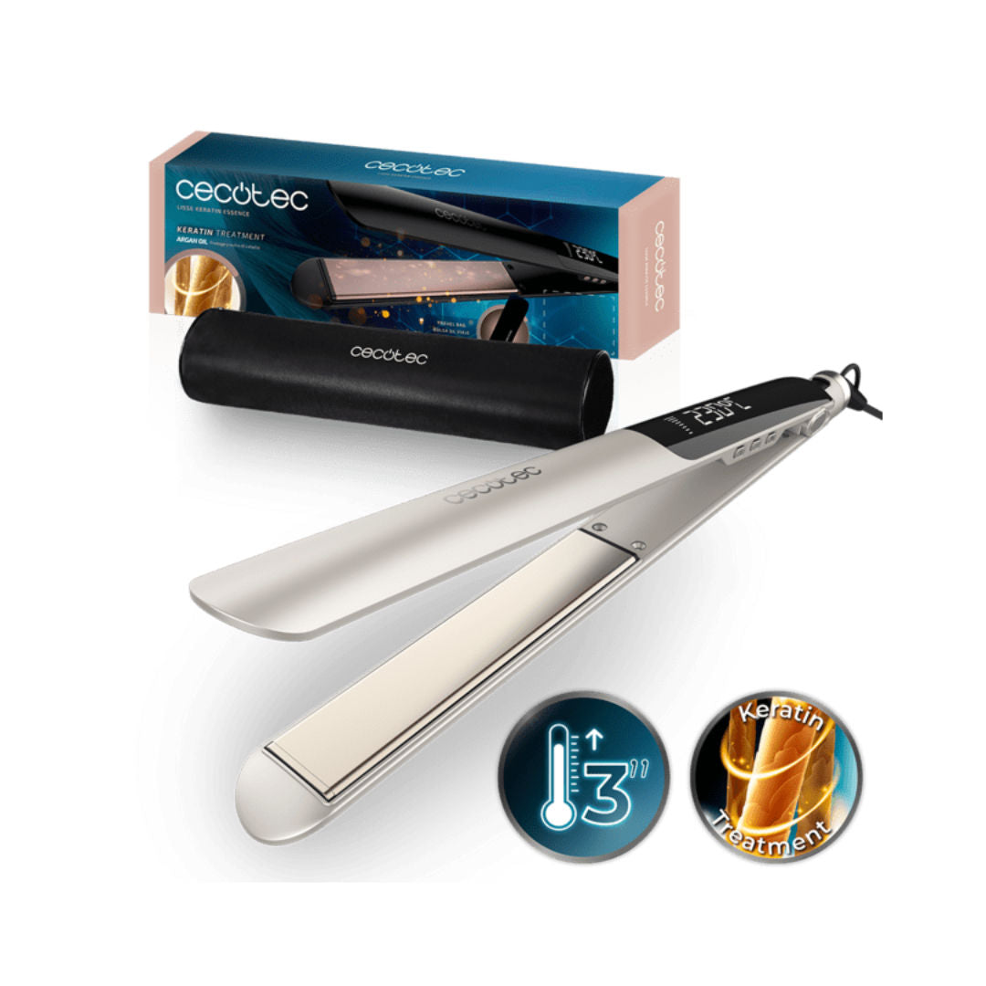 Cecotec 110363 Lisse Keratin Essence Hair Straightener, Champagne
