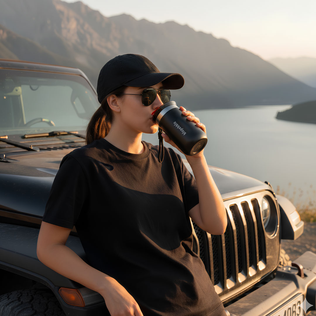 Blupebble Kafficup 350ml, Black