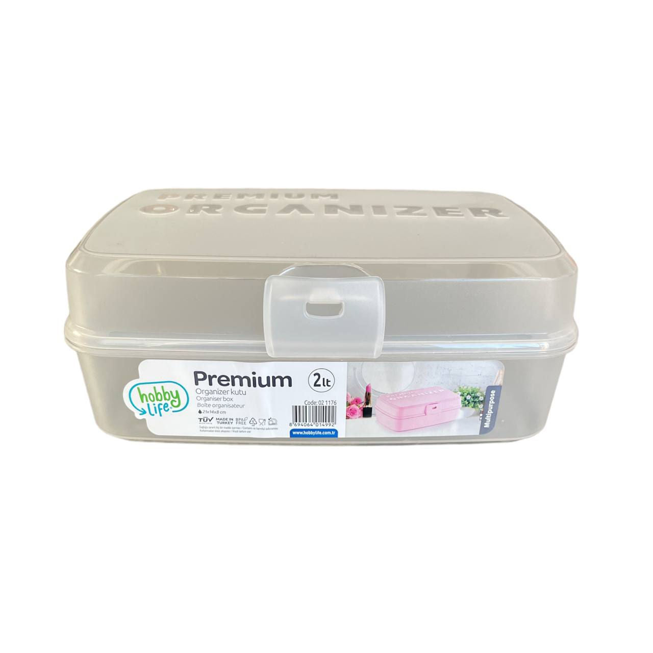 Hobbylife Premium Multi-Purpose Storage Box With Lid, Durable Plastic Organizer