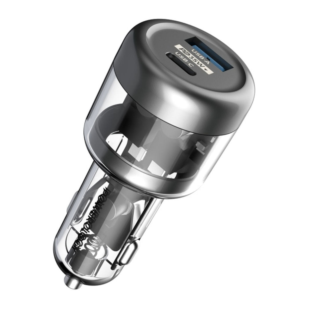 Powerology 35W Transparent Car Charger A+C Port version