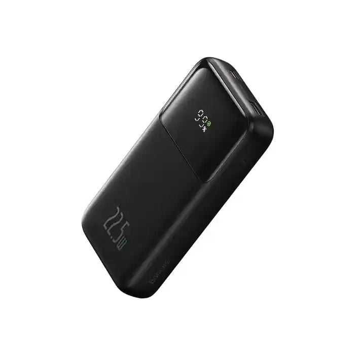 Baseus Comet Series Digital Display Dual Cable Fast Charge Power Bank, 22-5W, Black