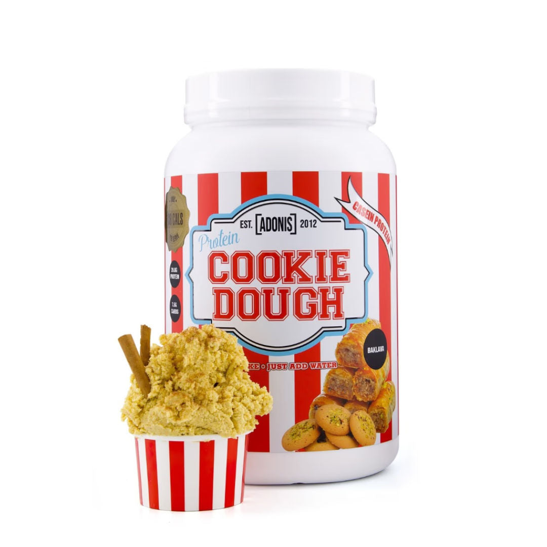 Adonis Protein Cookie Dough Premium Casein Protein Snack Low Carb, High Protein, Multiple Gourmet Flavors