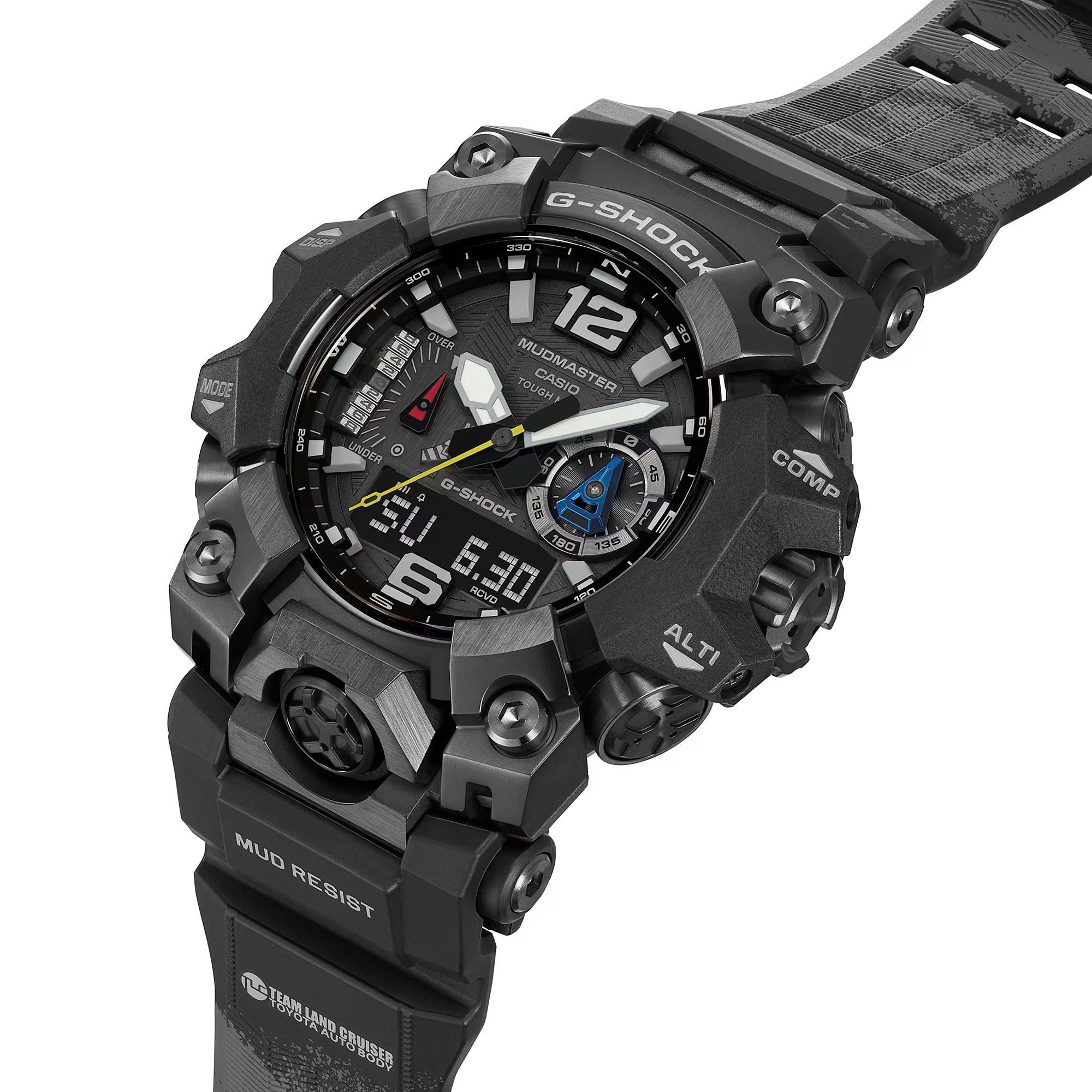 Casio G-SHOCK Master of G MUDMASTER GWG-B1000TLC-1A, Team Land Cruiser Toyota Auto Body Limited Edition Bluetooth Tough Solar Triple Sensor Watch