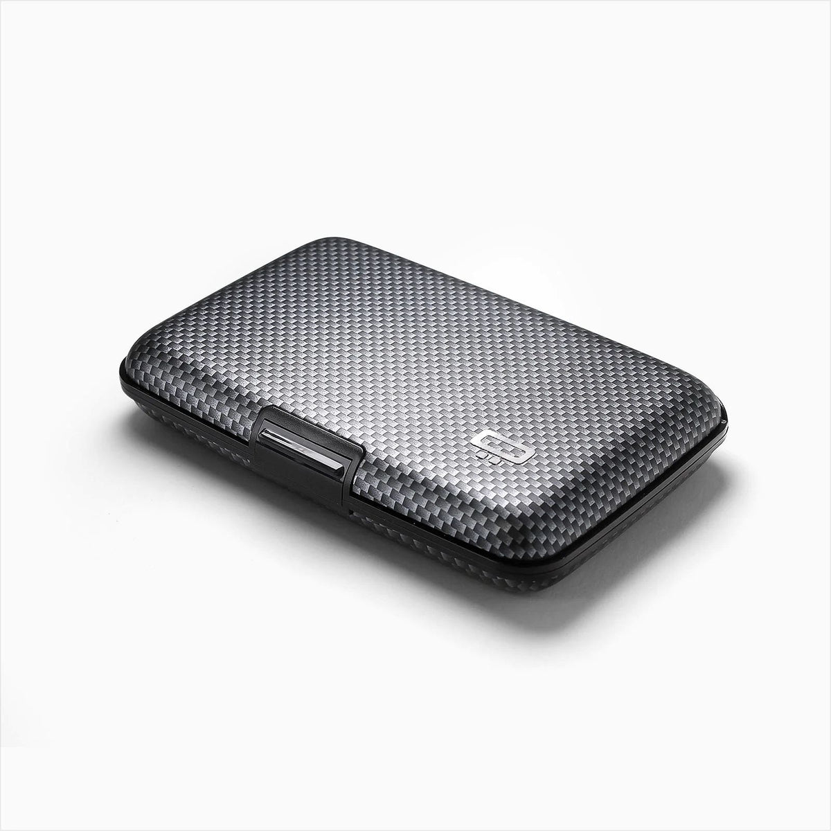 Ogon Aluminum Wallet Small Case V1, Carbon Square Effect Print