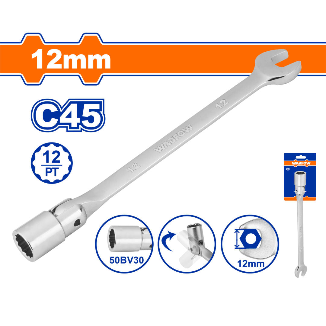 WADFOW Open End Swivel Head Socket Spanner