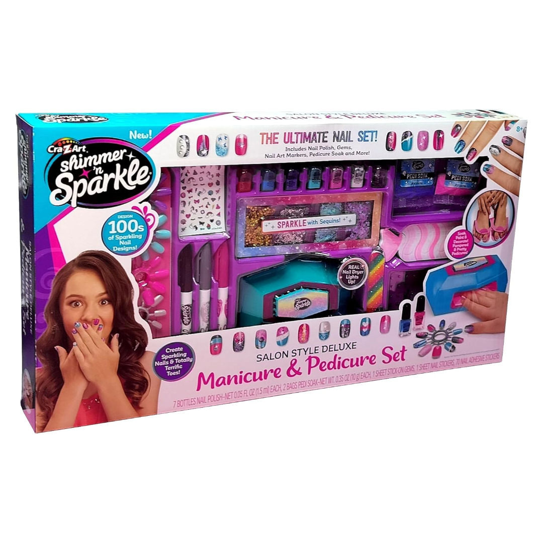 Cra-Z-Art Sparkle Salon Style Deluxe Manicure & Pedicure Set