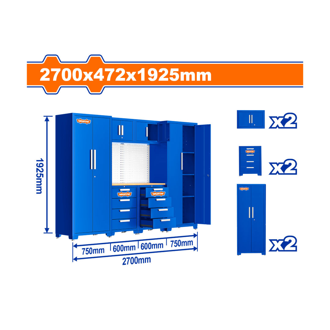 WADFOW Heavy Duty Modular Garage Cabinet Set