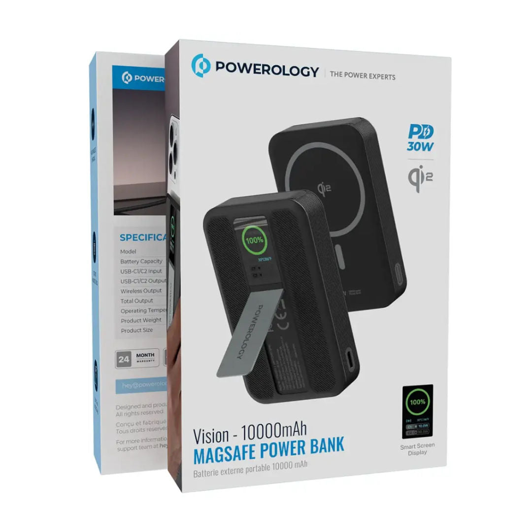 Powerology Vision Qi2 10000mAh MagSafe Power Bank