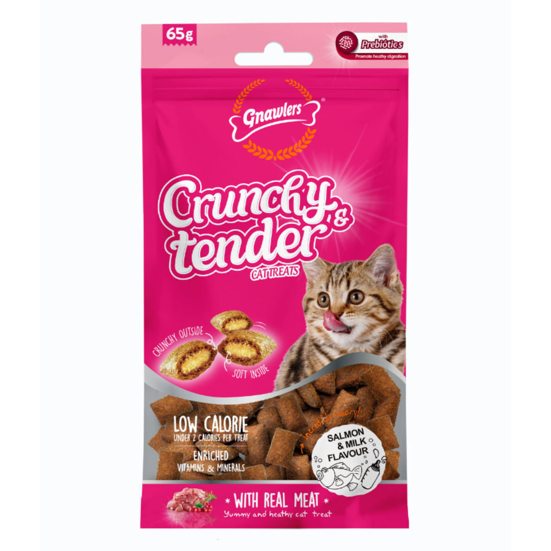 Gnawlers Crunchy & Tender Cat Treats, 65gm