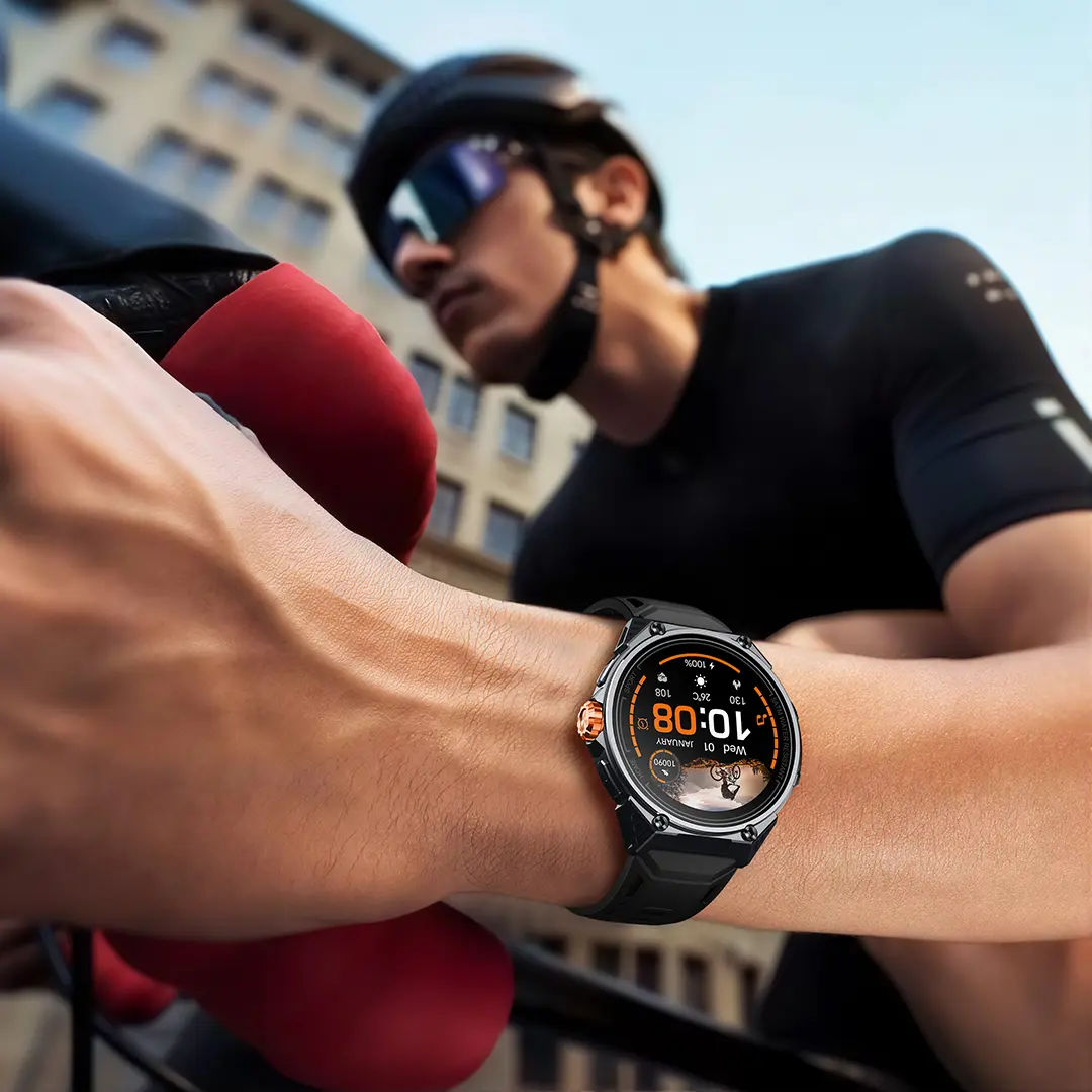 Powerology Alfa Urban Sports GPS Smart Watch, Black