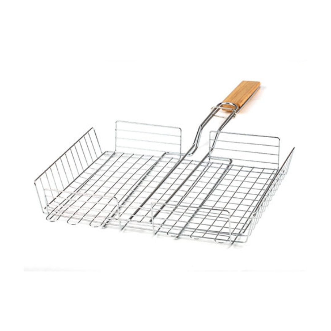 NAVA Metal Wire Mesh Grilling Basket Bracket BBQ Guru 40x30cm