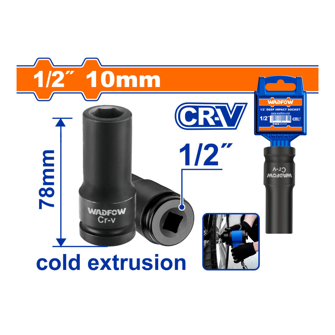 WADFOW 1/2" Deep Impact Socket