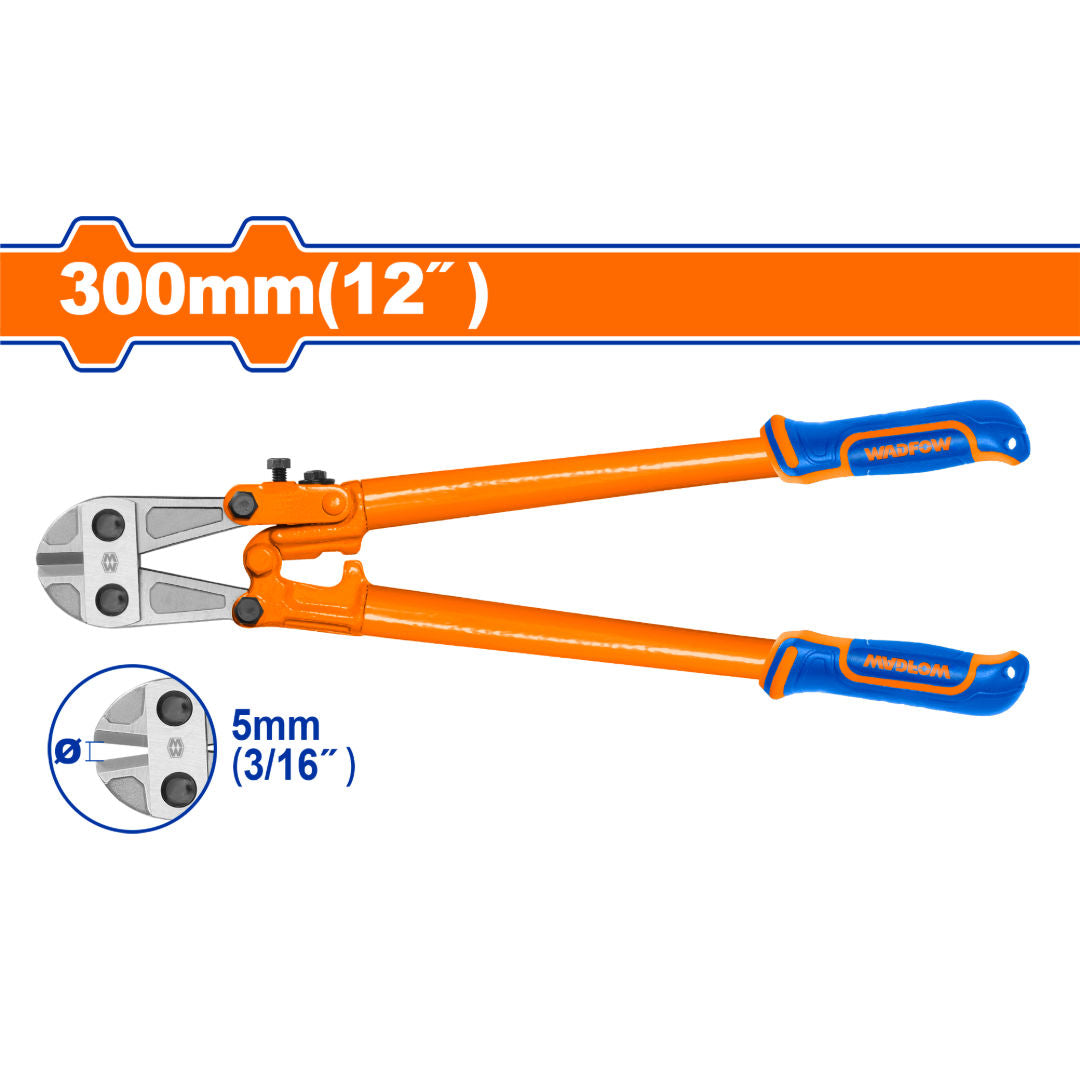 WADFOW Heavy-Duty Bolt Cutter, Drop-Forged Steel, Ergonomic Handle, High Cutting Capacity