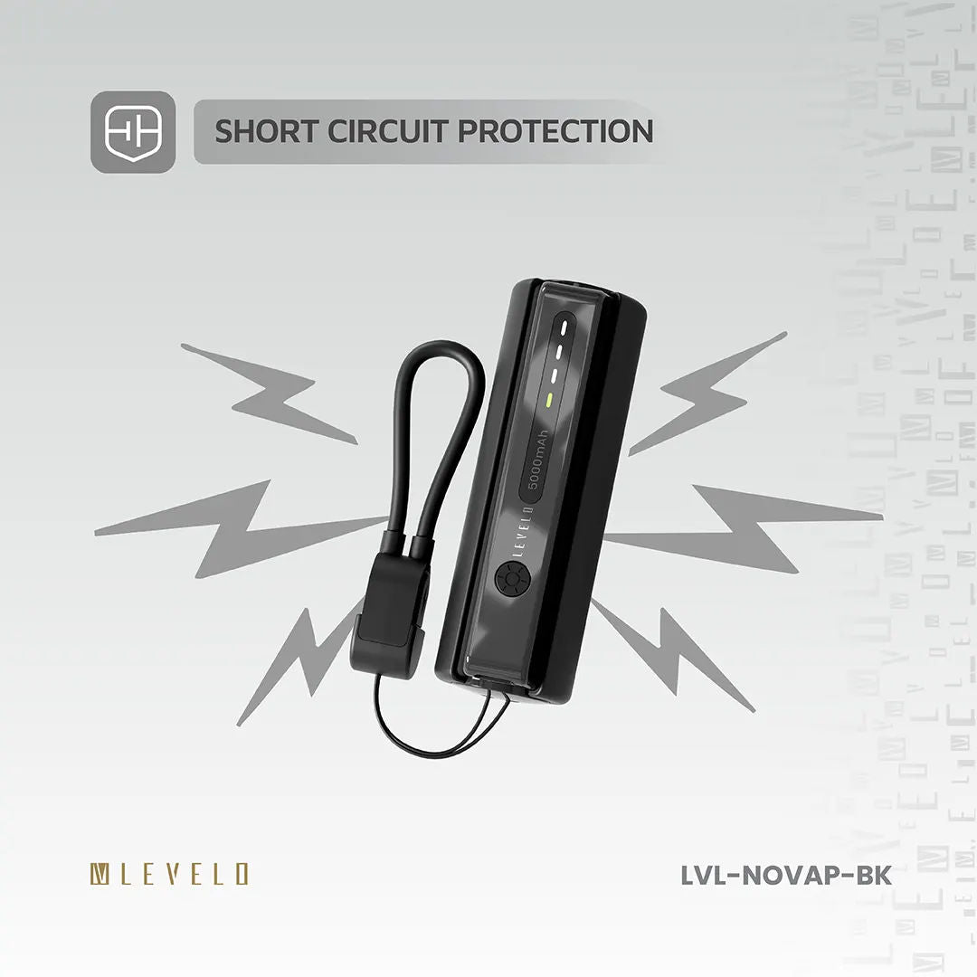 Levelo Nova Pro 5000mAh Power Bank with Flashlight, Fast Charging