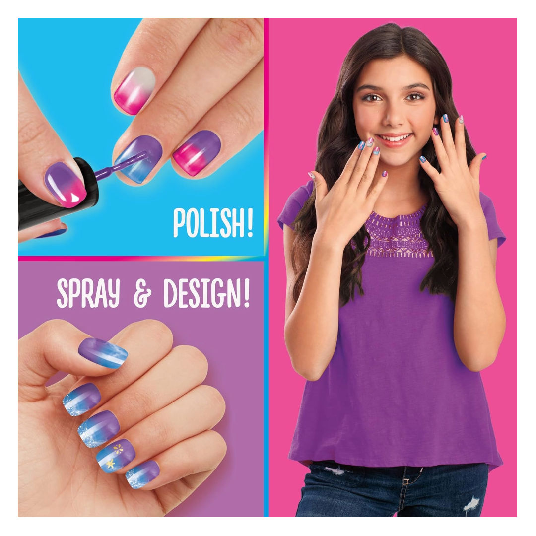 مجموعة Cra-Z-Art Sparkle Glitter & Shimmer لتزيين الأظافر بالبخاخة، للأطفال من عمر 8 سنوات فما فوق