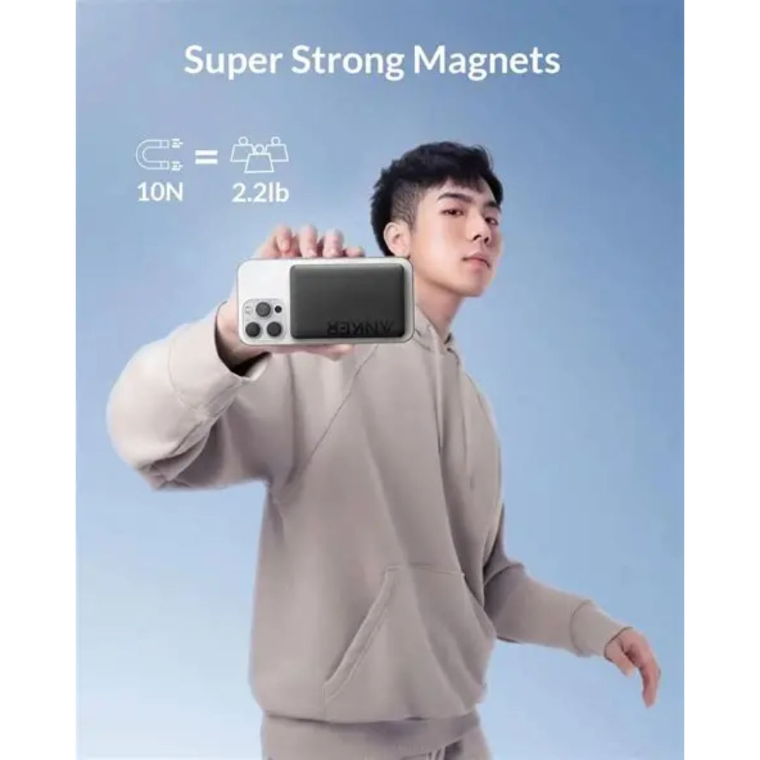 Anker 334 MagGo Battery PowerCore 10000mAh Magnetic Wireless Power Bank with USB-C PD & USB-A, Black