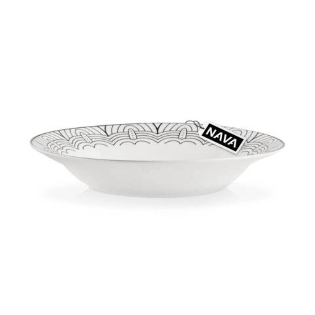 NAVA Porcelain Plate for Soup Maya, 23cm