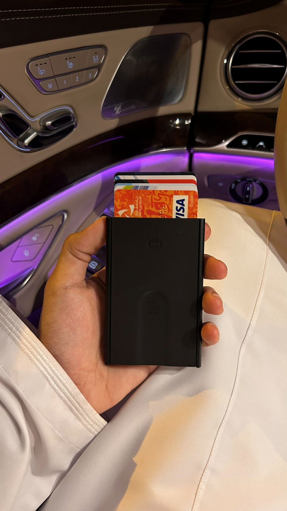 Ogon Automatic Slider Card Holder, Black