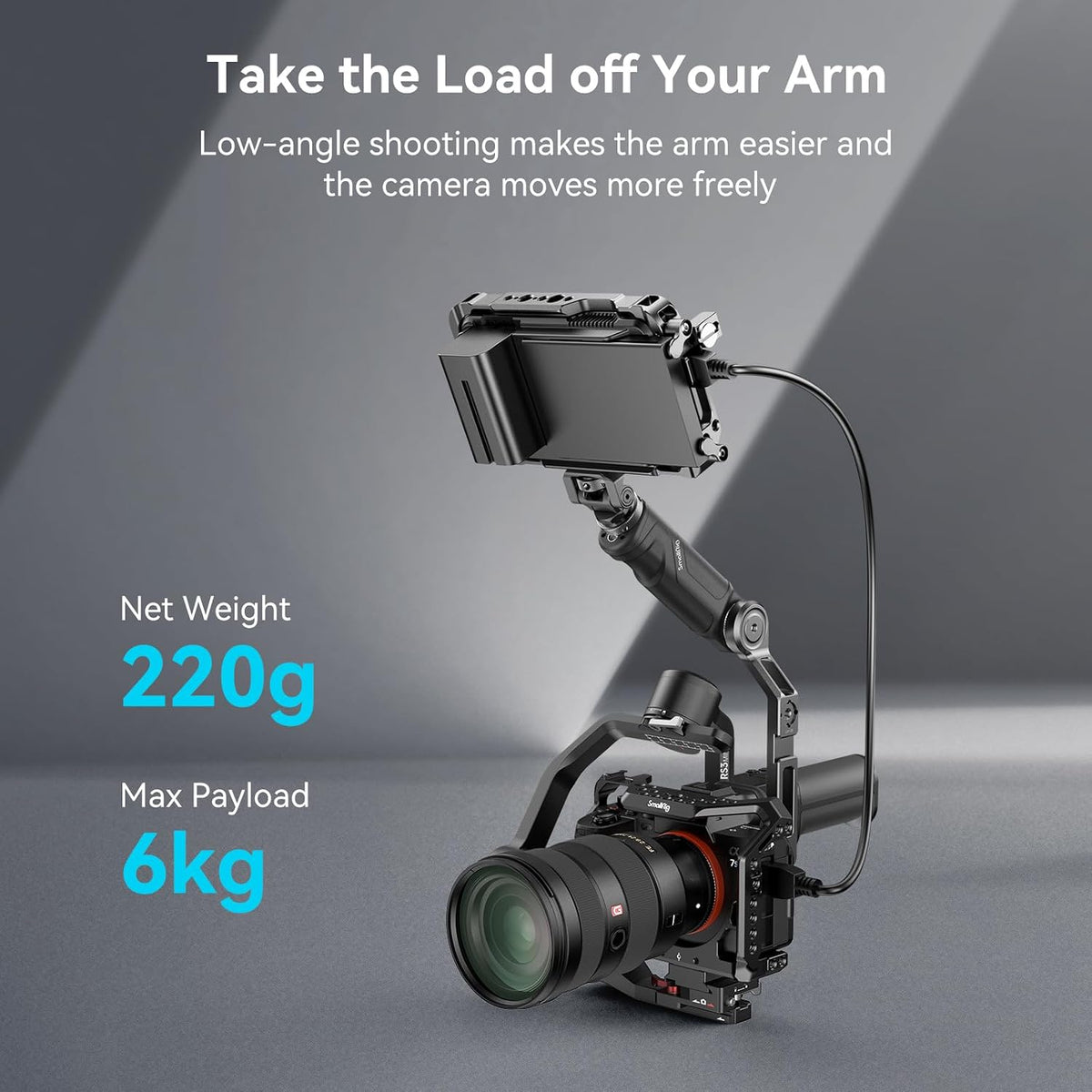 SmallRig Ergonomic Sling Handle for DJI RS 3 Mini and RS 4 Mini Gimbals, Rosette Joint, 4197B