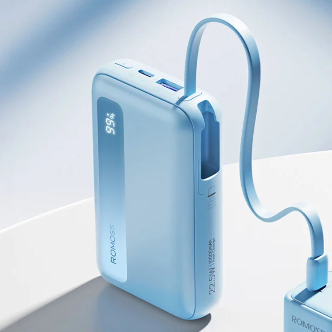 Romoss 10000mAh Powerbank, 22.5W, White, PPR10