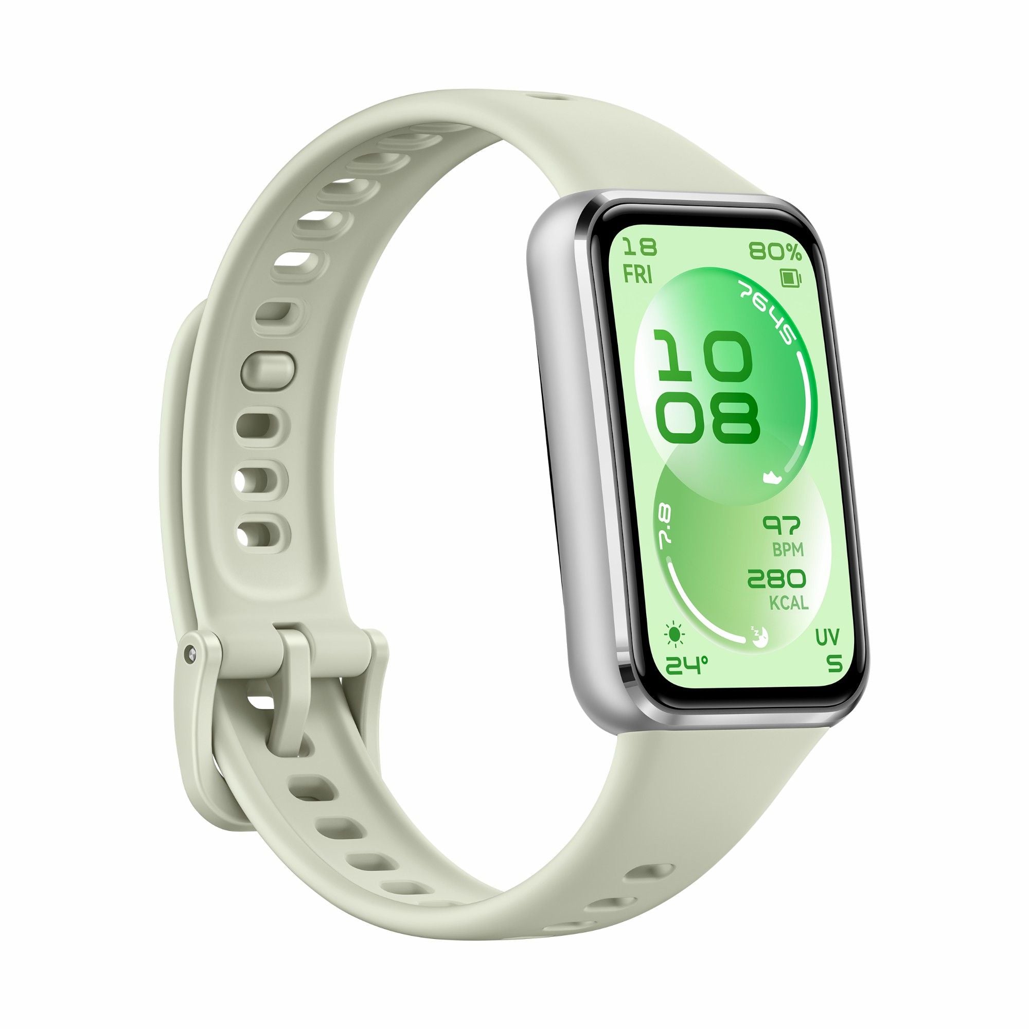 سوار اللياقة البدنية الذكي HUAWEI Band 11، هيكل من سبائك الألومنيوم مع حزام من الفلوروإيلاستومر