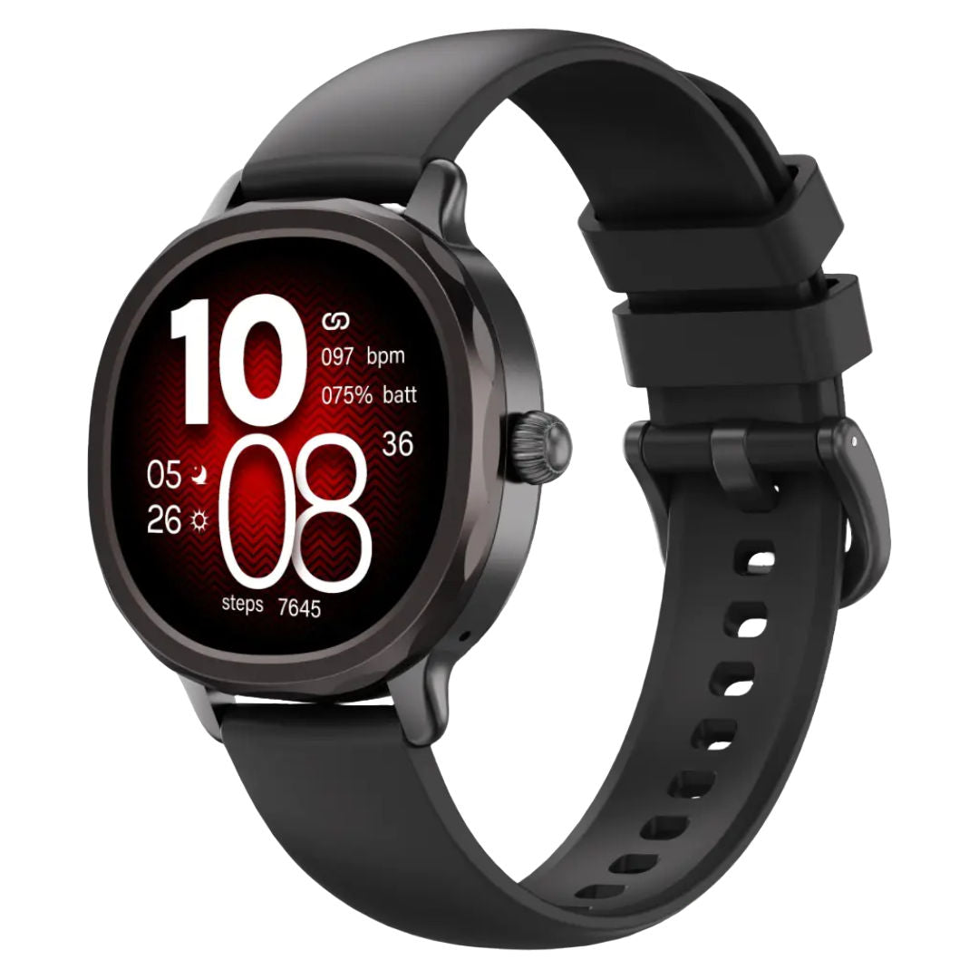 Powerology VeloFit Smartwatch with Dual Straps, 1.04", Black