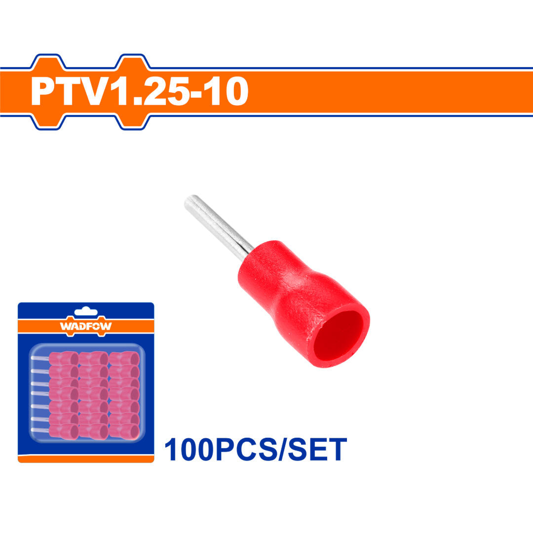 WADFOW Insulated Electrical Terminal Connector Sets, 100 Piece Color-Coded Wire Crimp Terminals, Blister Packed