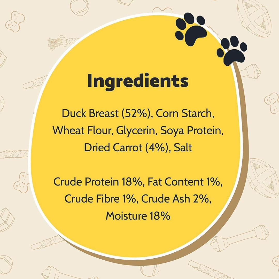 Good Boy Chewy Duck with Carrot Sticks Dog Treats, 90gm
