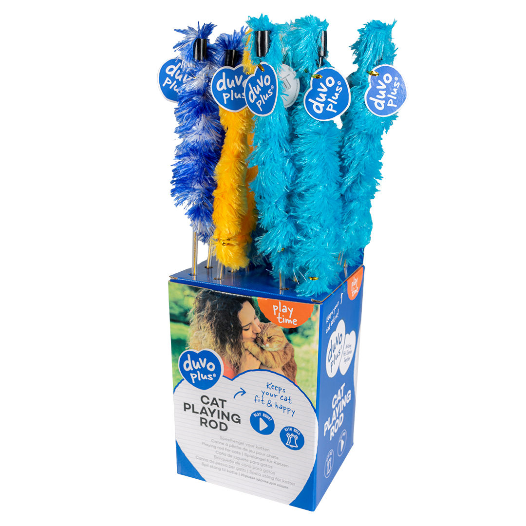Duvo+ Cat Playing Rod Plumeau Feather Duster Mix, Length 47cm
