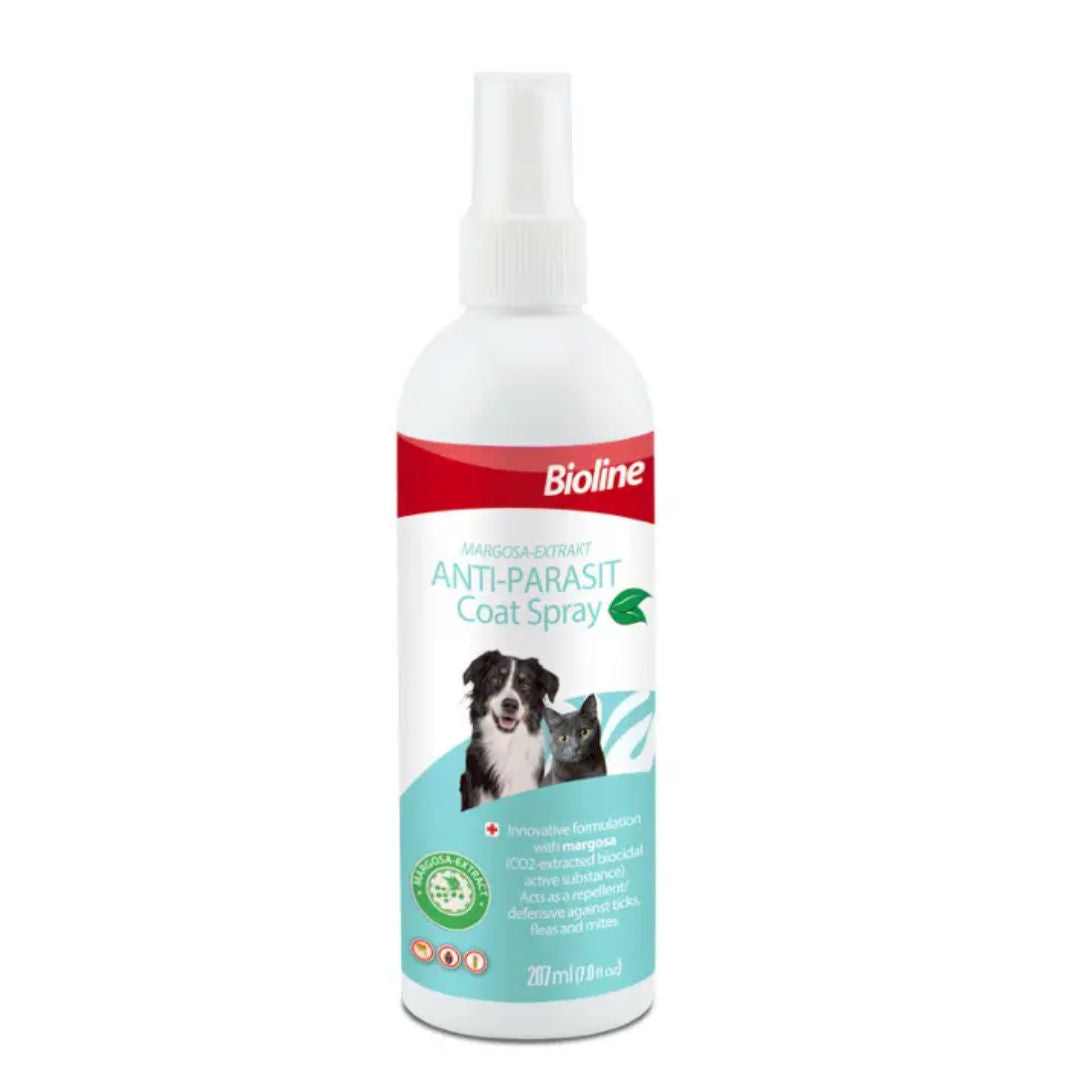 Bioline Anti-Parasit Flea and Tick Spray, Volume 207ml, Margosa