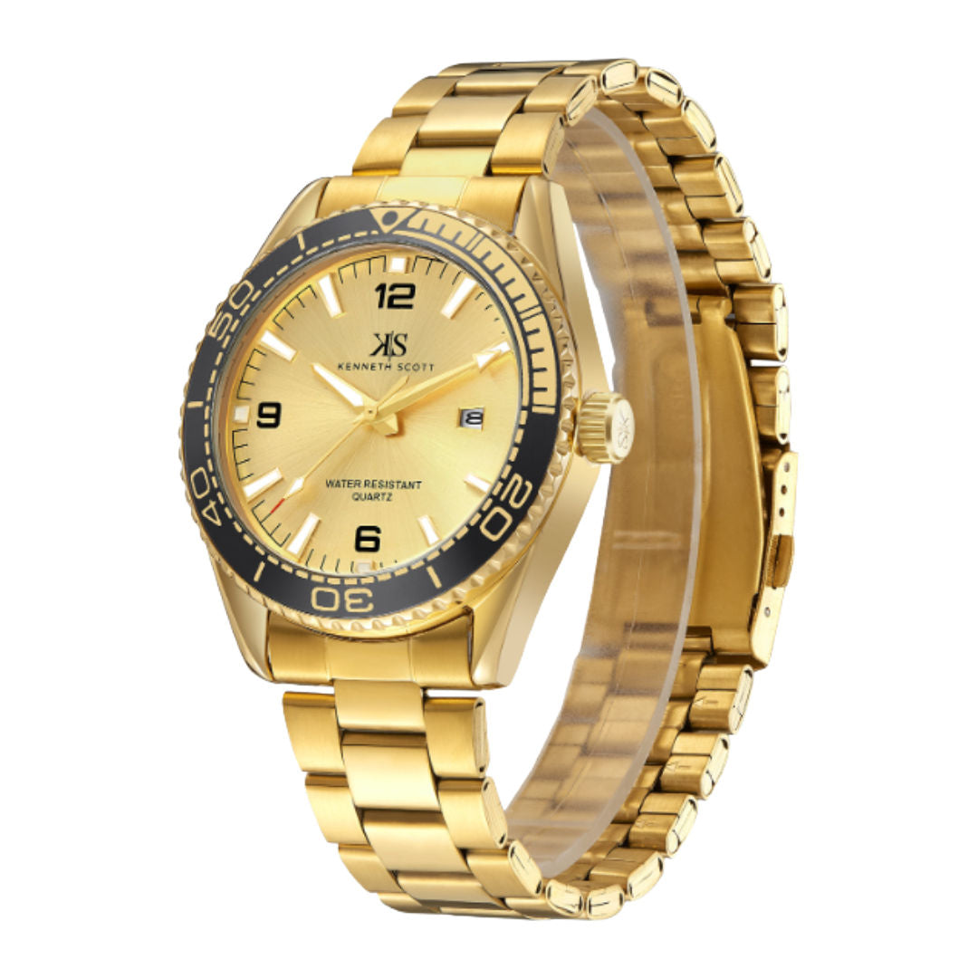 Kenneth Scott Men’s Analog Round Dial Watch, K23024 Series