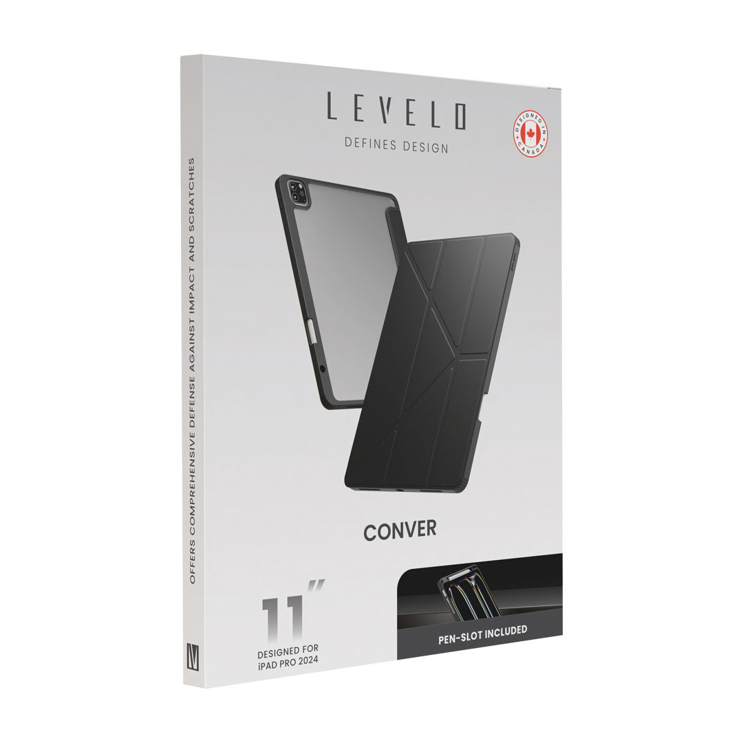 Levelo Conver Clear Back Hybrid Case for 2024 iPad Series