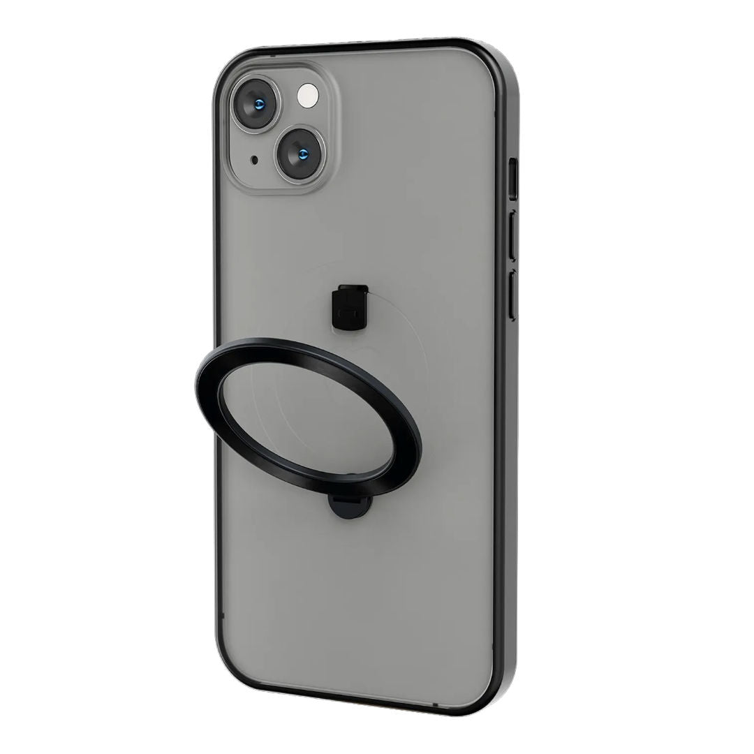 Levelo Ringo MagSafe Multi-Functional Kickstand Case For iPhone 14 Plus, Black