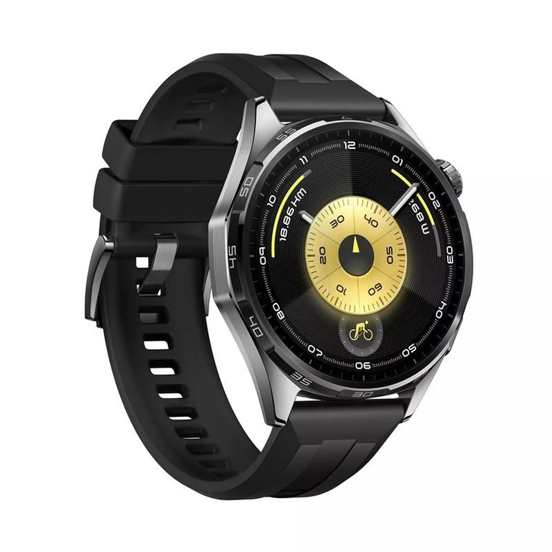 Huawei Watch GT 6 46mm Smartwatch, 1.47-inch AMOLED Display, Fluoroelastomer Strap, Black