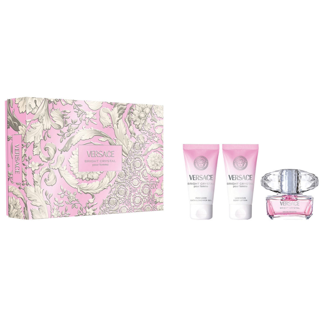 Versace Bright Crystal Gift Set for Women, 3 Piece Set