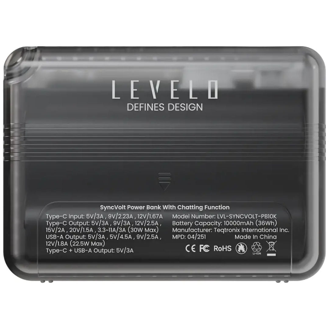 Levelo Syncvolt 10000mAh Chatting Power Bank, Nostalgic 90's-Inspired Beeper Design