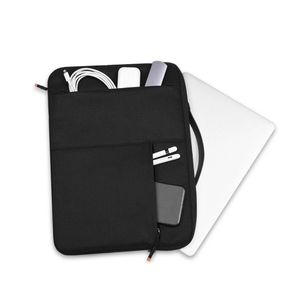 Infinyty Orvyn Protective Laptop Sleeve Bag with Storage Pockets, Up to 16inch, Black