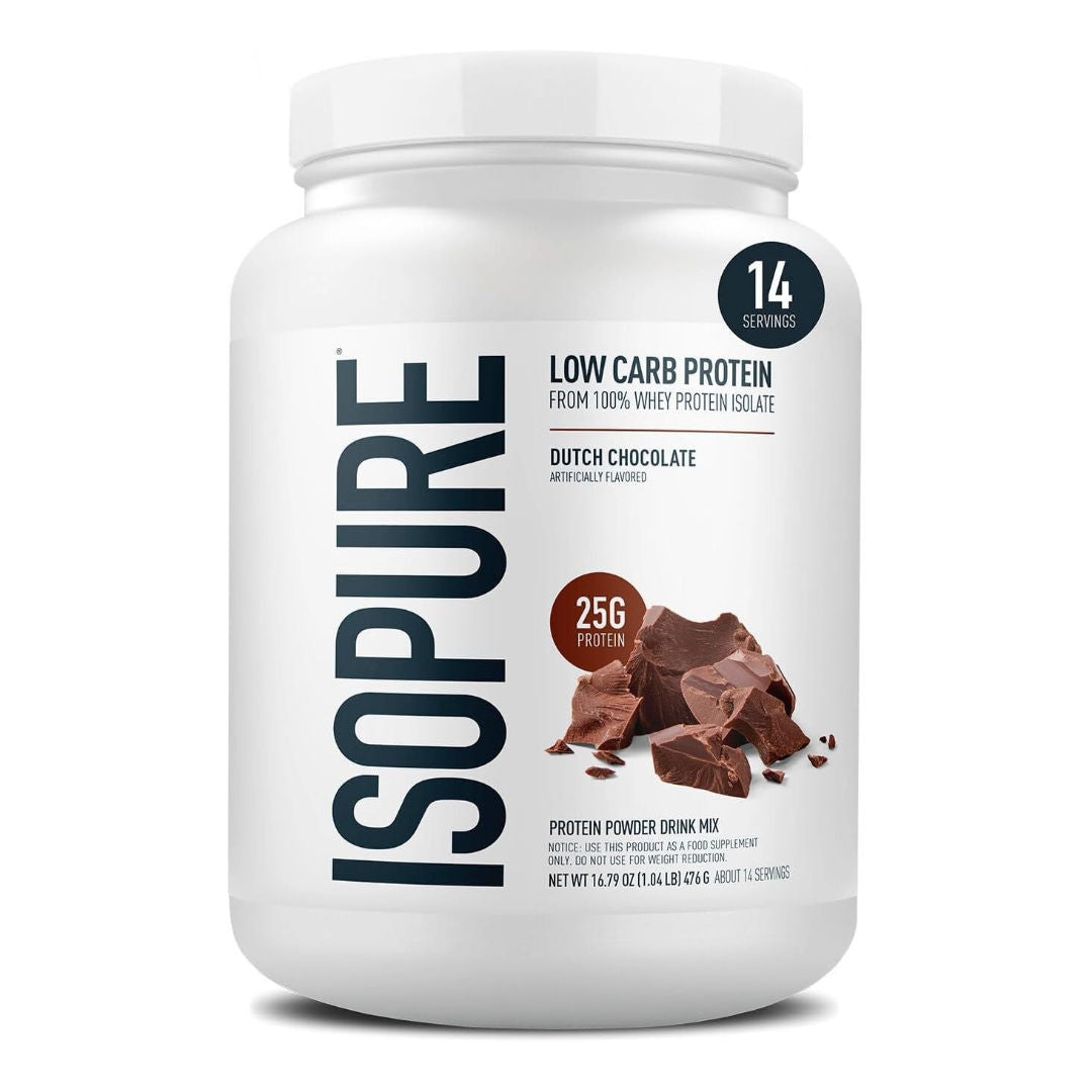 Isopure Zero Carb Protein Powder Nature’s Best Low Carb 100% Whey Protein Isolate, Dutch Chocolate