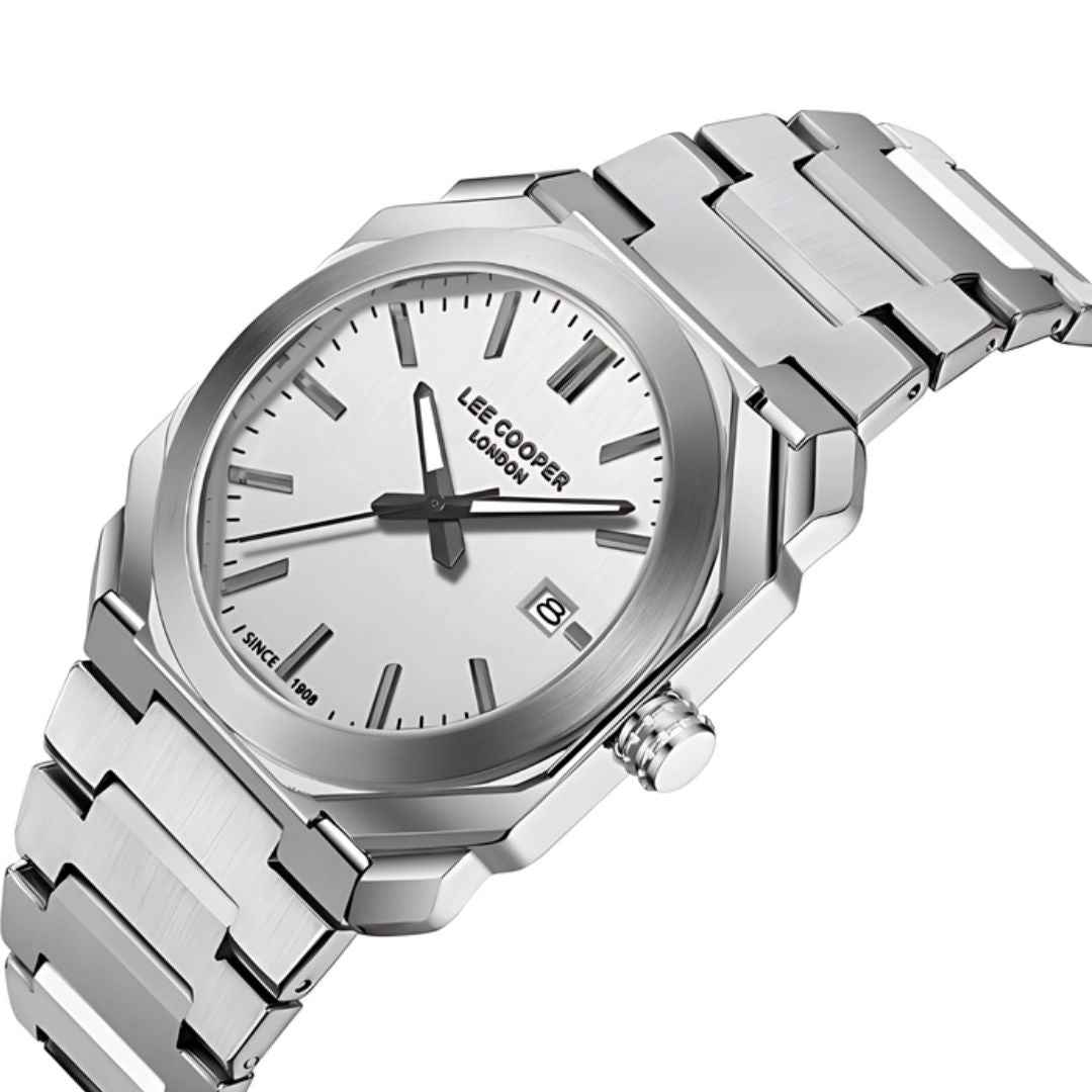 Lee Cooper Men's Analog Silver Dial Watch, LC08185.330