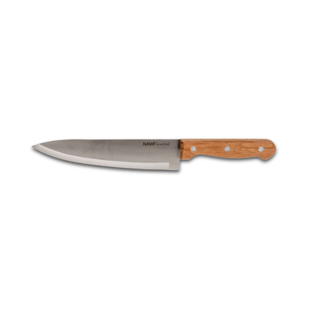 NAVA Stainless Steel Chef Knife Terrestrial With Wooden Handle, 33cm