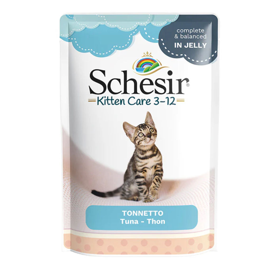 Schesir Kitten Care Wet Food for Kittens, 3-12 Month, 85gm