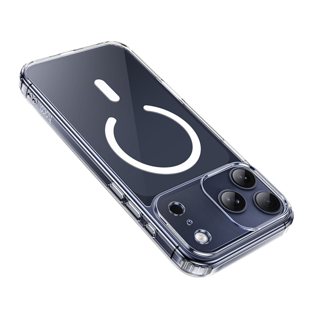 Hoco Magnetic Series Airbag Anti-Fall Protective Case for iPhone 18 Pro, iPhone 17 Pro, 4-Corner Airbags, Strong Magnetic Absorption