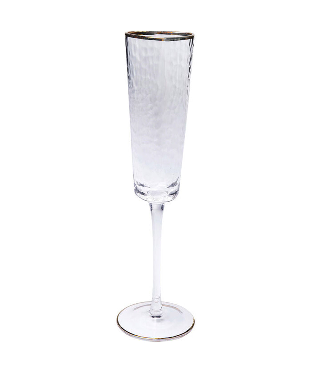 Hommage Handcrafted Glass Set, Unique Clear Glasses In Two Sizes