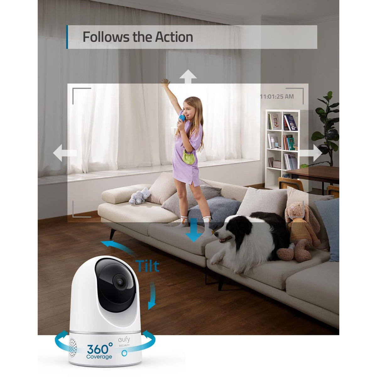 Anker eufy Indoor Cam 2K Pan & Tilt, White