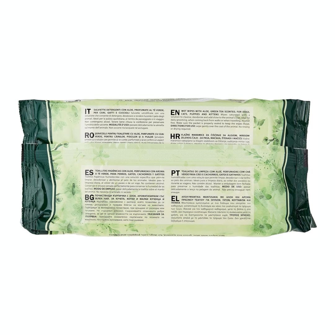 Brit Padovan Pet Wipes Aloe, Hypoallergenic, 40-Pieces